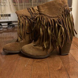 Western Style Fringe Booties
